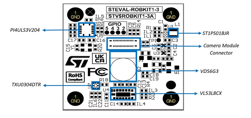 ロケーション回路 - STMicroelectronics STEVAL-ROBKIT1ロボティクス評価キット